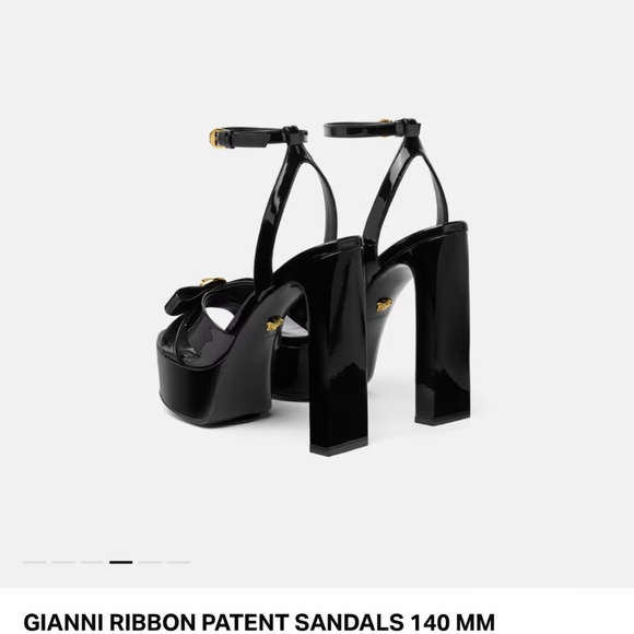 Versace Gianni Ribbon Sandal Heels Platform - Picture 4 of 9